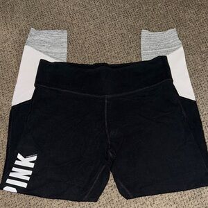 PINK Victoria's Secret Black and Gray Leggings